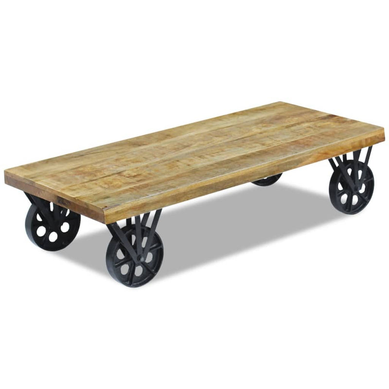 vidaXL 120x60x30 cm Tömör mangófa dohányzóasztal