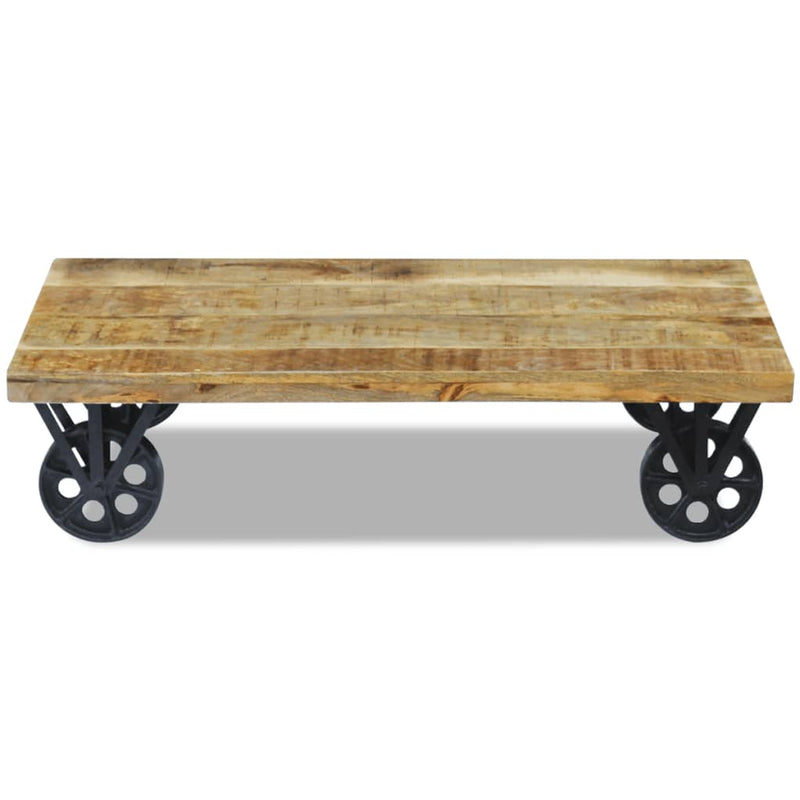 vidaXL 120x60x30 cm Tömör mangófa dohányzóasztal