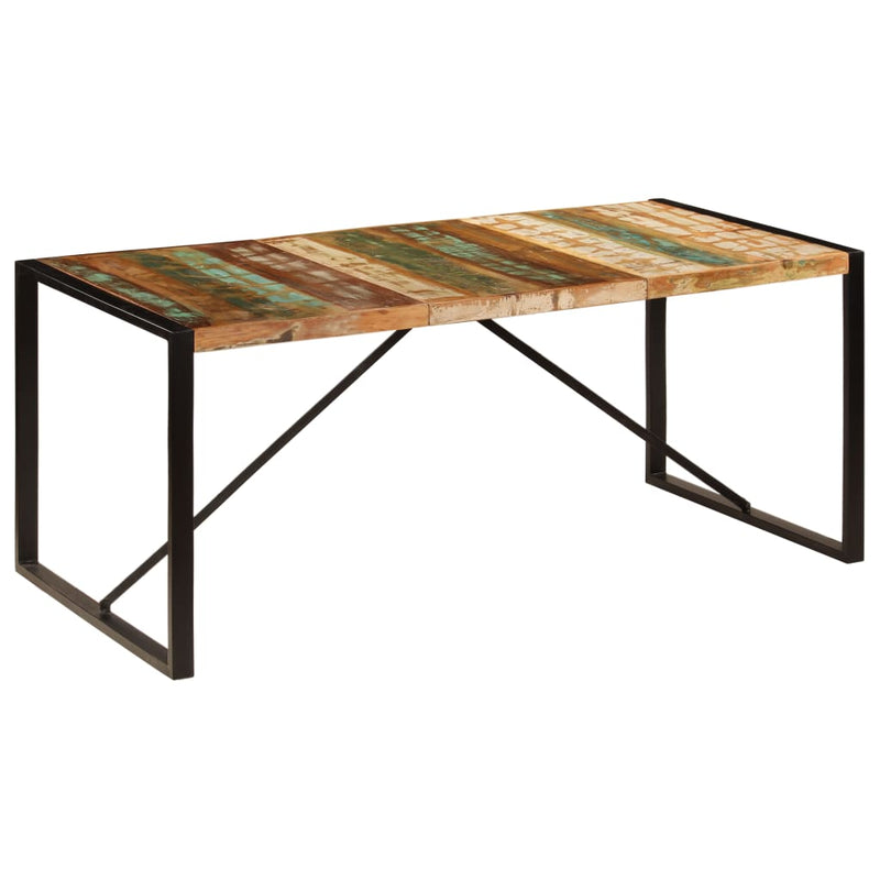 vidaXL tömör újrahasznosított fa étkezőasztal 180 x 90 x 75 cm