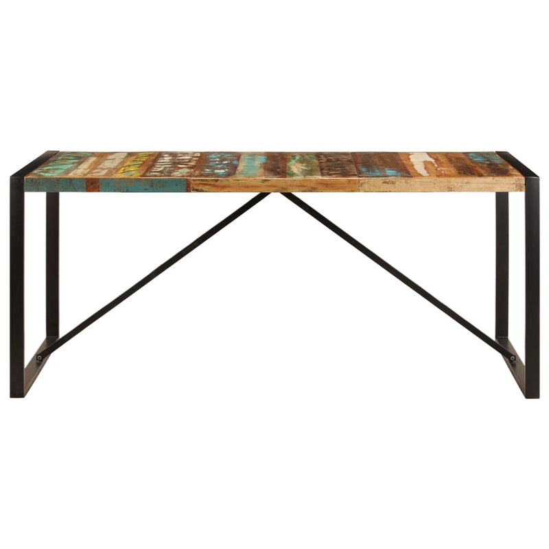 vidaXL tömör újrahasznosított fa étkezőasztal 180 x 90 x 75 cm