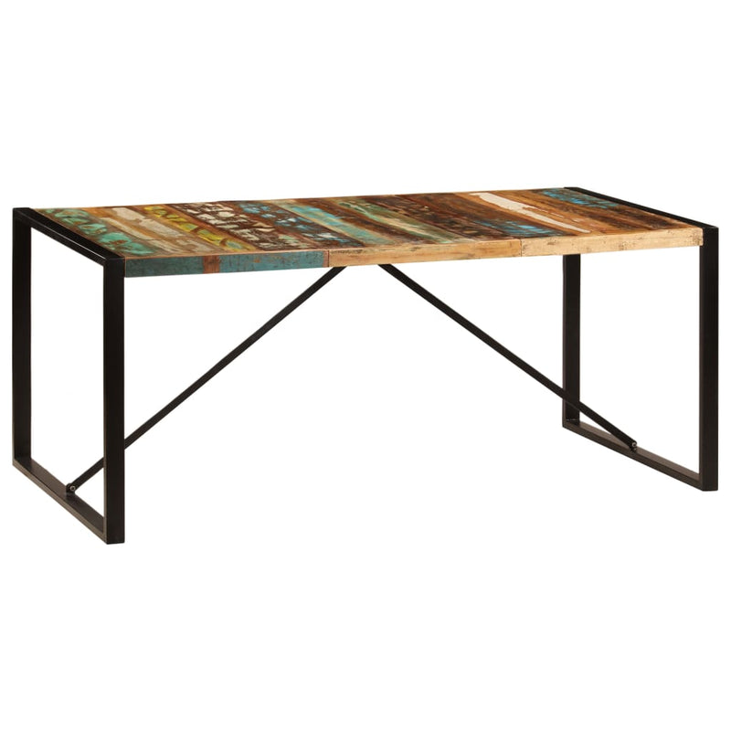 vidaXL tömör újrahasznosított fa étkezőasztal 180 x 90 x 75 cm