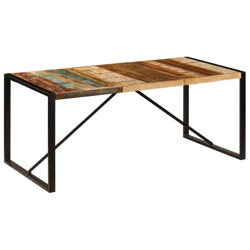 vidaXL tömör újrahasznosított fa étkezőasztal 180 x 90 x 75 cm