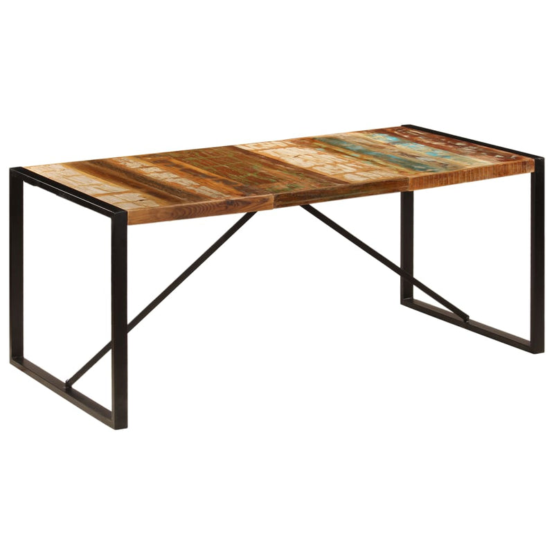 vidaXL tömör újrahasznosított fa étkezőasztal 180 x 90 x 75 cm