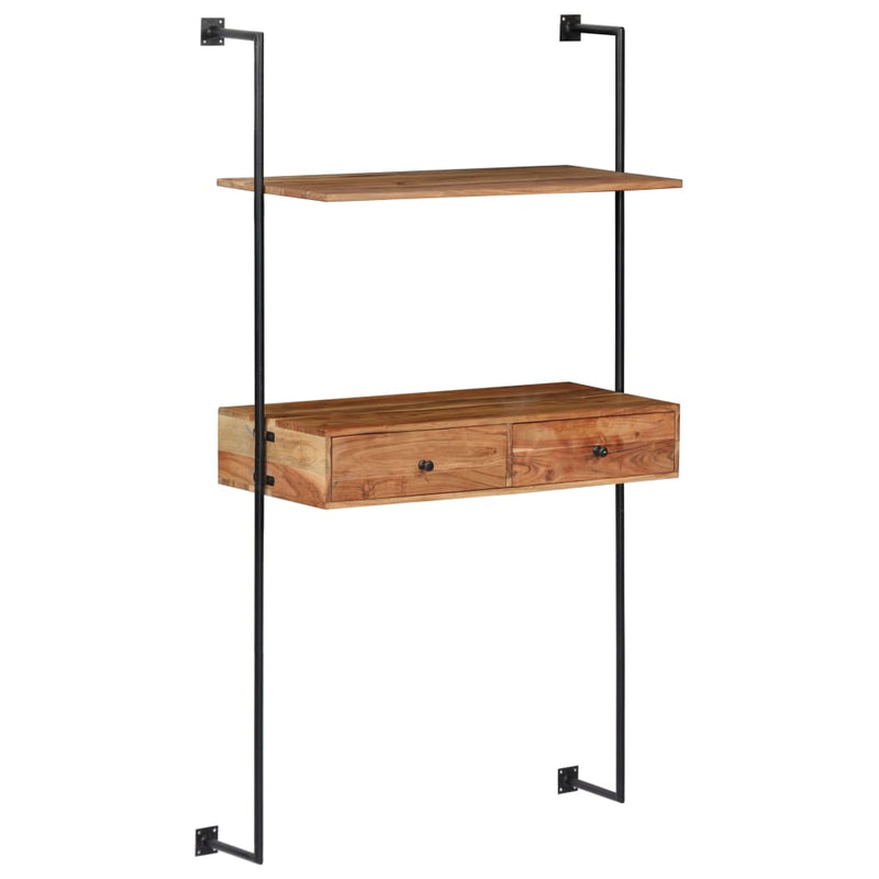 vidaXL tömör akácfa fali pult 90 x 40 x 170 cm
