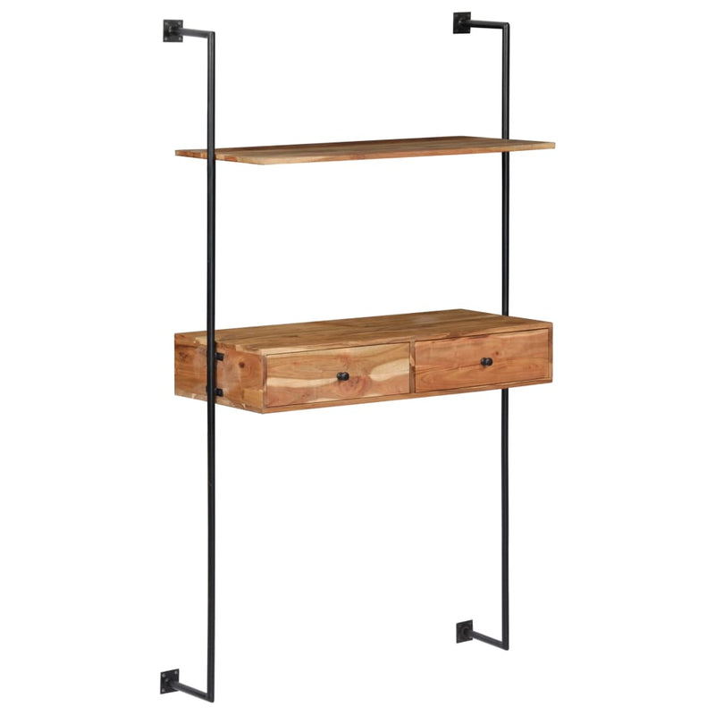 vidaXL tömör akácfa fali pult 90 x 40 x 170 cm