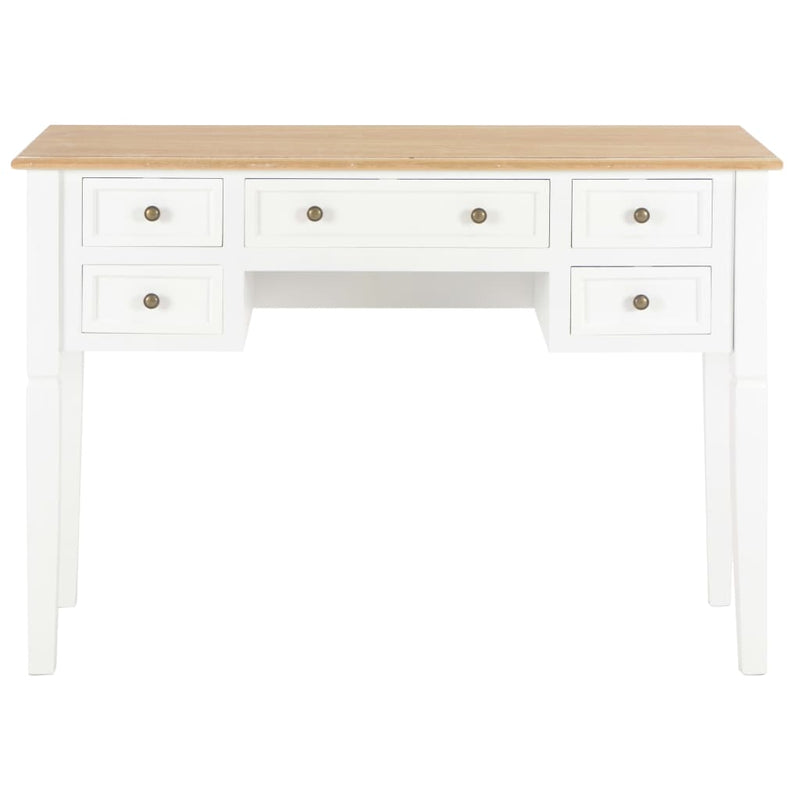 vidaXL fehér fa íróasztal 109,5 x 45 x 77,5 cm