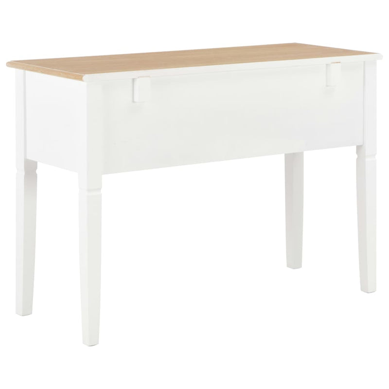vidaXL fehér fa íróasztal 109,5 x 45 x 77,5 cm