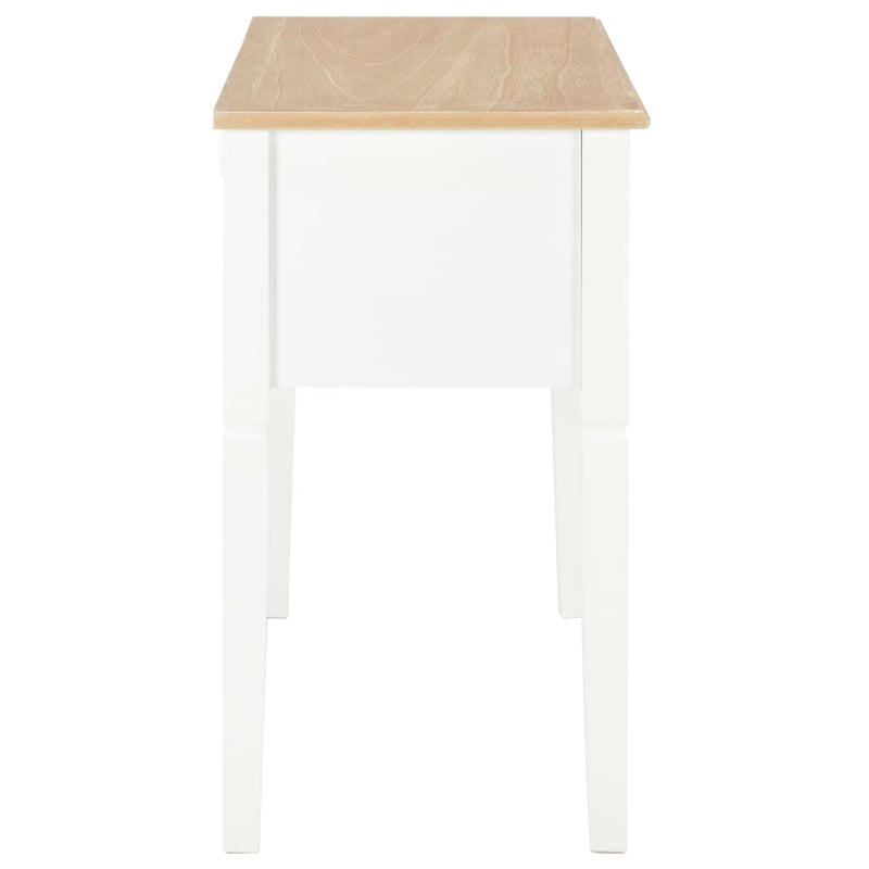 vidaXL fehér fa íróasztal 109,5 x 45 x 77,5 cm