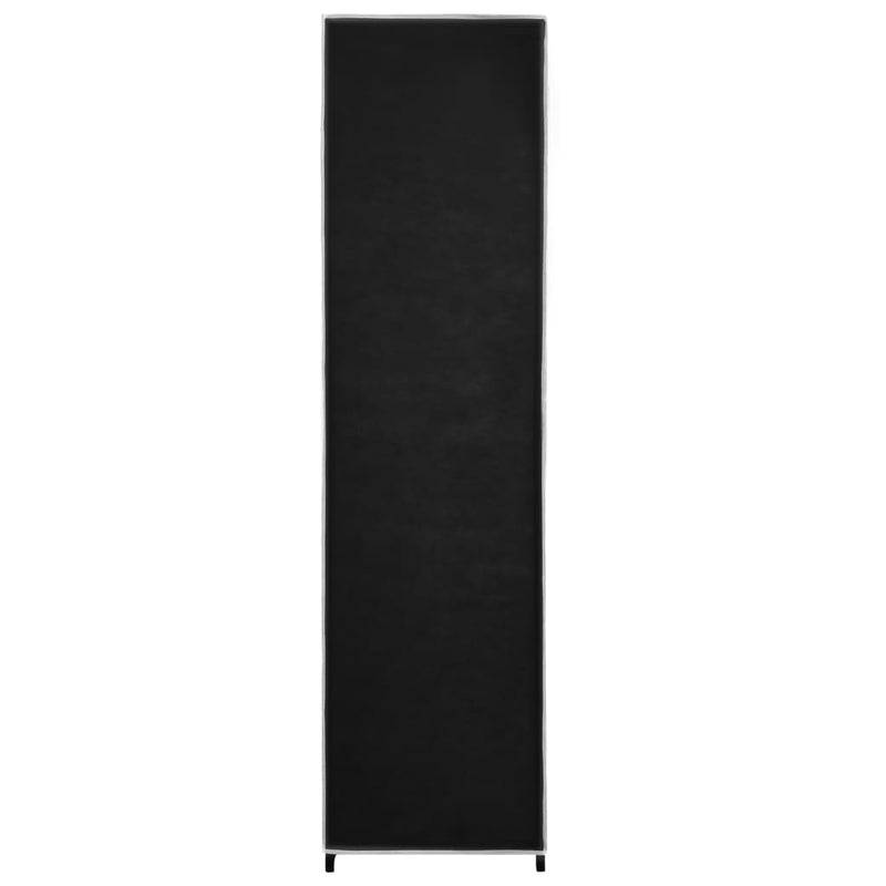 vidaXL fekete ruhásszekrény 4 tárolórekesszel 175 x 45 x 170 cm