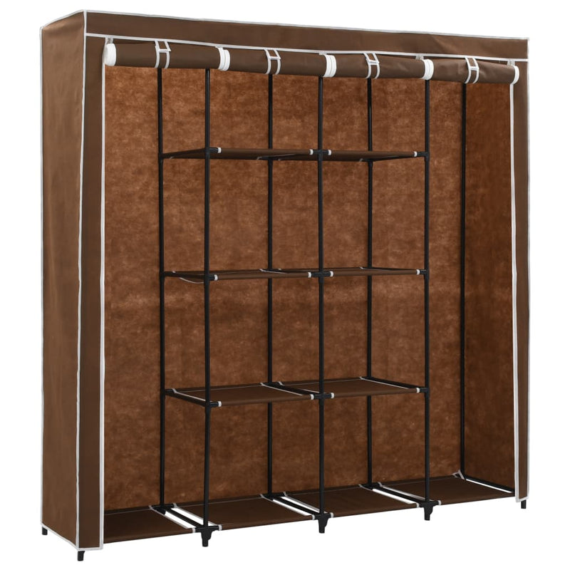 vidaXL barna ruhásszekrény 4 tárolórekesszel 175 x 45 x 170 cm