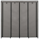 vidaXL szürke ruhásszekrény 4 tárolórekesszel 175 x 45 x 170 cm