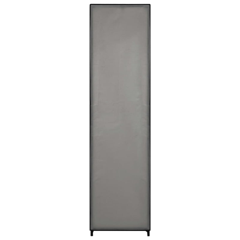 vidaXL szürke ruhásszekrény 4 tárolórekesszel 175 x 45 x 170 cm