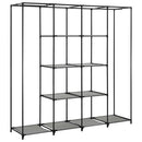 vidaXL szürke ruhásszekrény 4 tárolórekesszel 175 x 45 x 170 cm