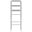 vidaXL 3-szintes ezüstszínű alumínium tárolóállvány 53 x 28 x 169 cm