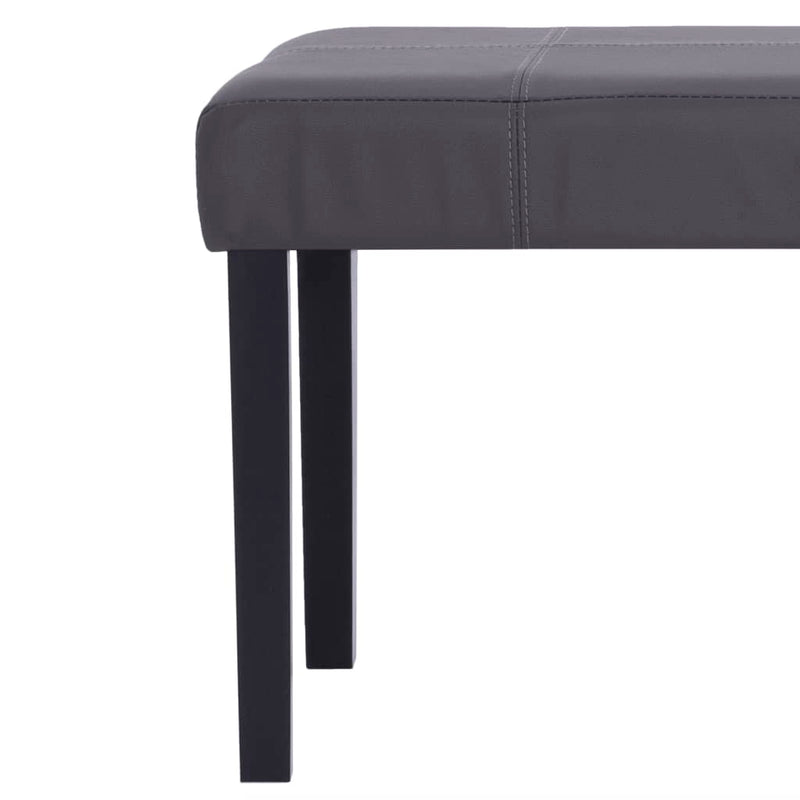 vidaXL szürke műbőr pad 106 cm