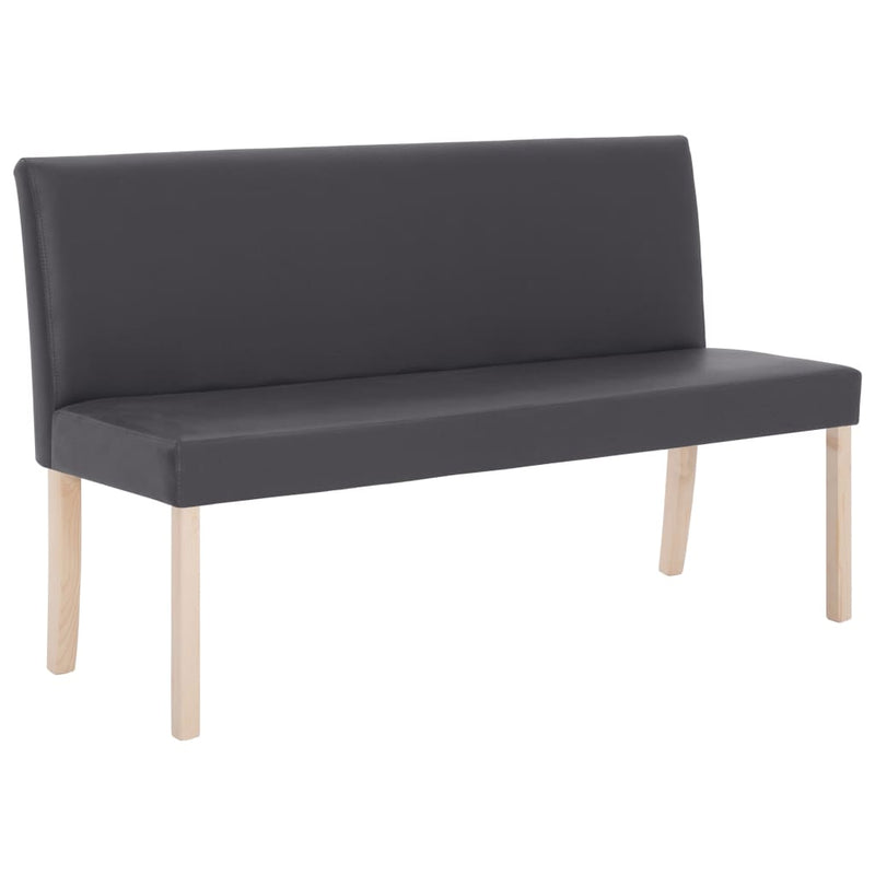 vidaXL szürke műbőr pad 139,5 cm