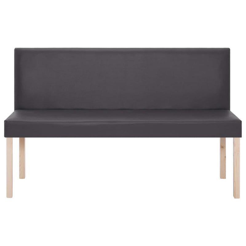 vidaXL szürke műbőr pad 139,5 cm