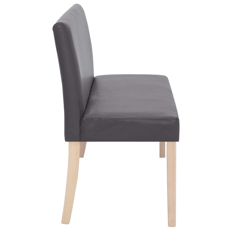 vidaXL szürke műbőr pad 139,5 cm