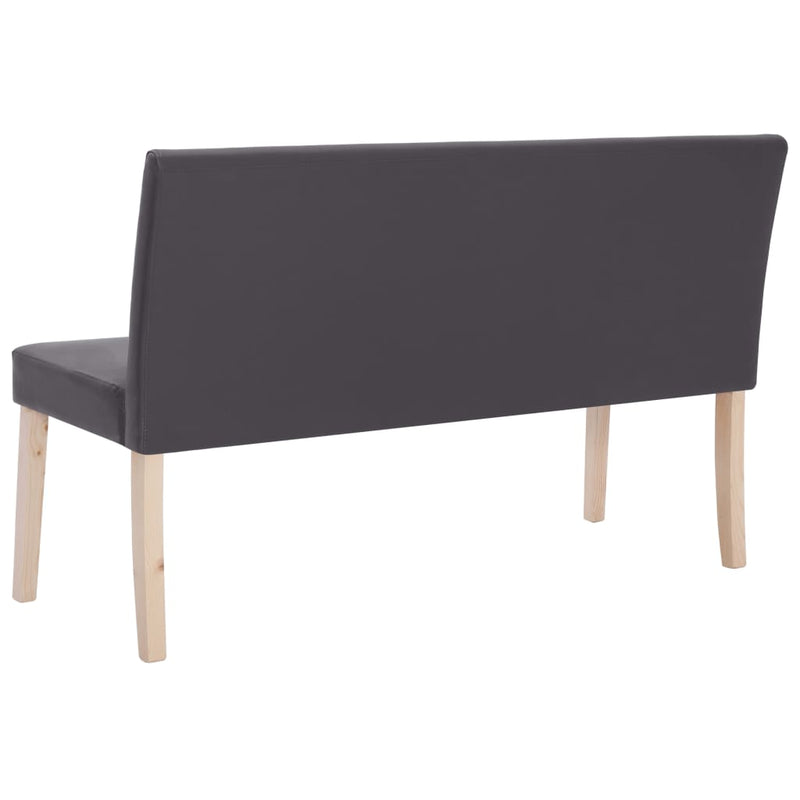 vidaXL szürke műbőr pad 139,5 cm