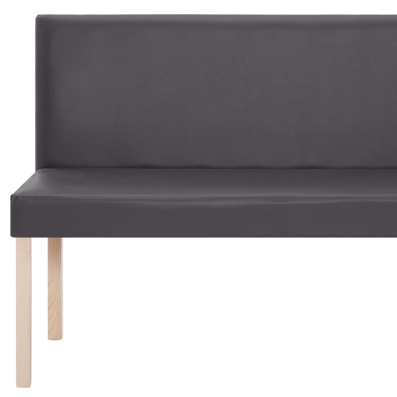 vidaXL szürke műbőr pad 139,5 cm
