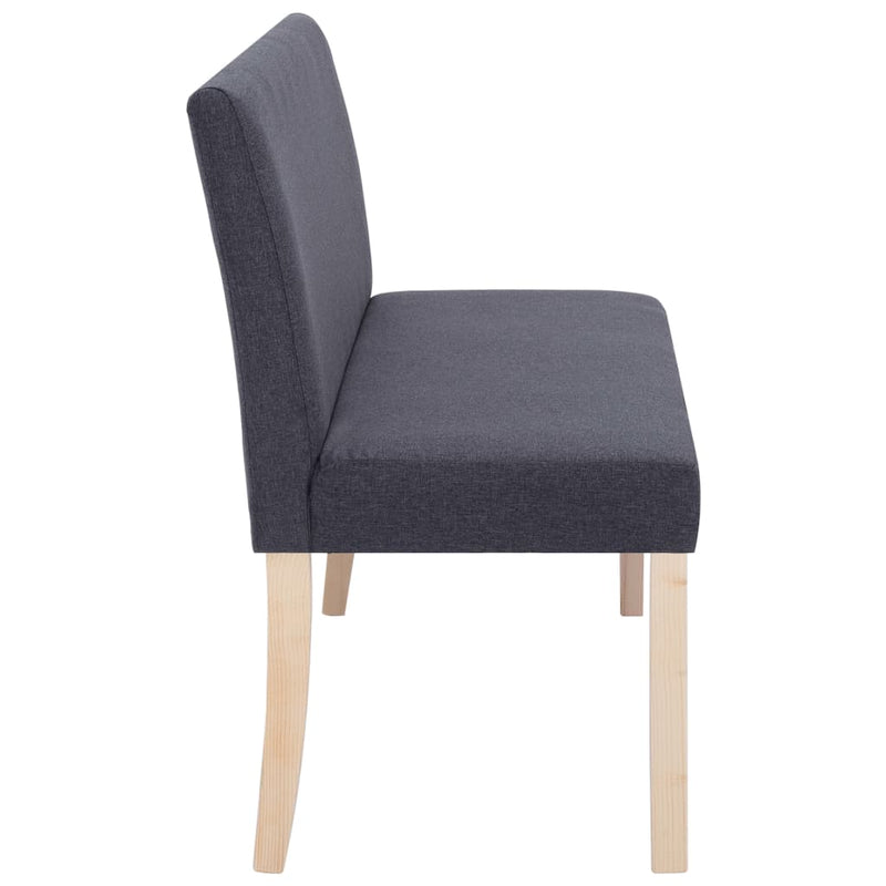 vidaXL sötétszürke poliészter pad 139,5 cm