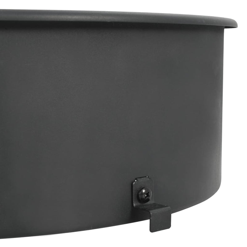 vidaXL fekete BBQ grillgyűrű szett 57 cm