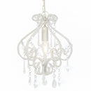 vidaXL fehér kerek mennyezeti lámpa gyöngyökkel E14