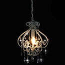 vidaXL fehér kerek mennyezeti lámpa gyöngyökkel E14