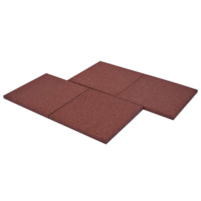 vidaXL 24 darab piros esésvédő, ütéscsillapító gumilap 50 x 50 x 3 cm