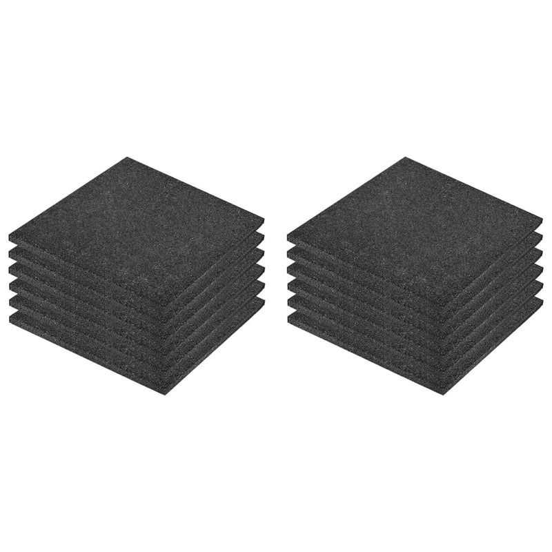 vidaXL 12 darab fekete esésvédő, ütéscsillapító gumilap 50 x 50 x 3 cm