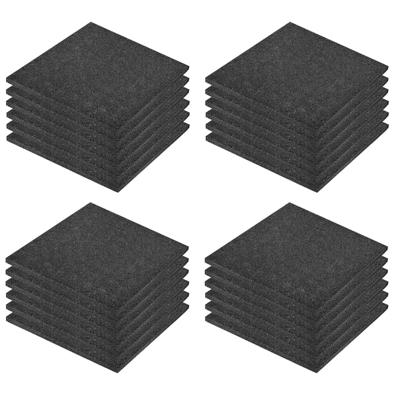 vidaXL 24 darab fekete esésvédő, ütéscsillapító gumilap 50 x 50 x 3 cm