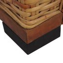 vidaXL barna természetes rattan fotel párnával