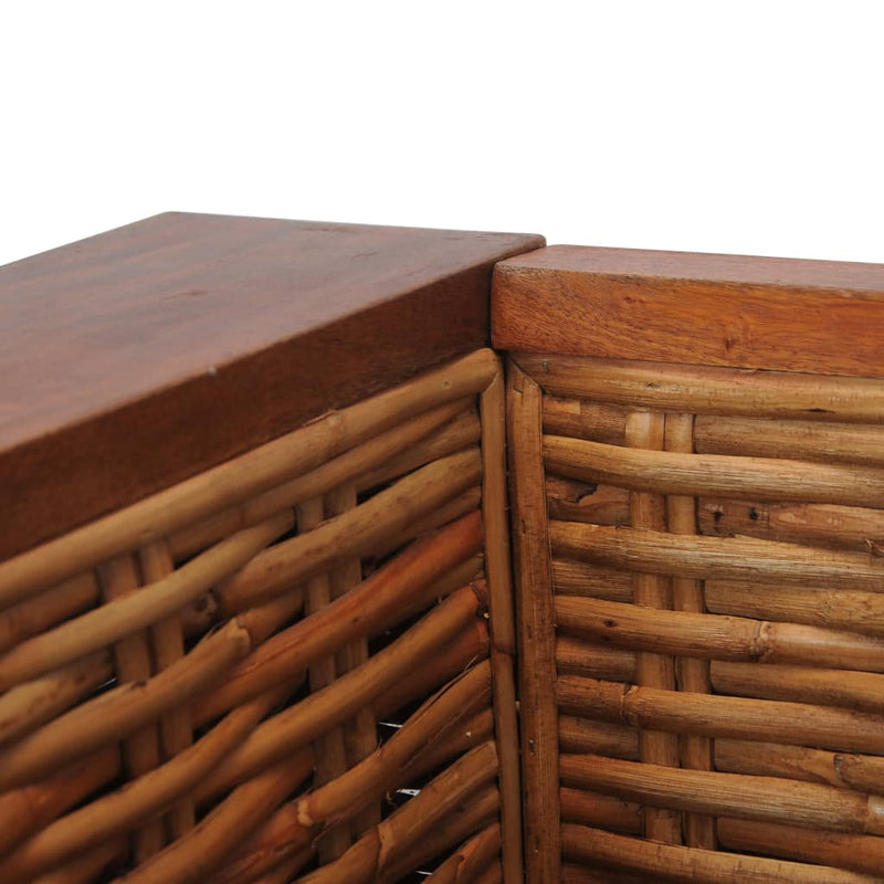 vidaXL barna természetes rattan fotel párnával