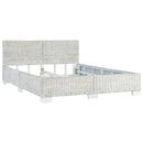vidaXL szürke természetes rattan ágykeret 140 x 200 cm