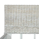 vidaXL szürke természetes rattan ágykeret 140 x 200 cm