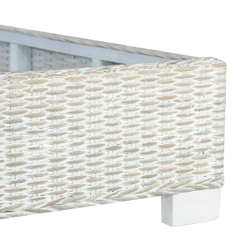 vidaXL szürke természetes rattan ágykeret 180 x 200 cm