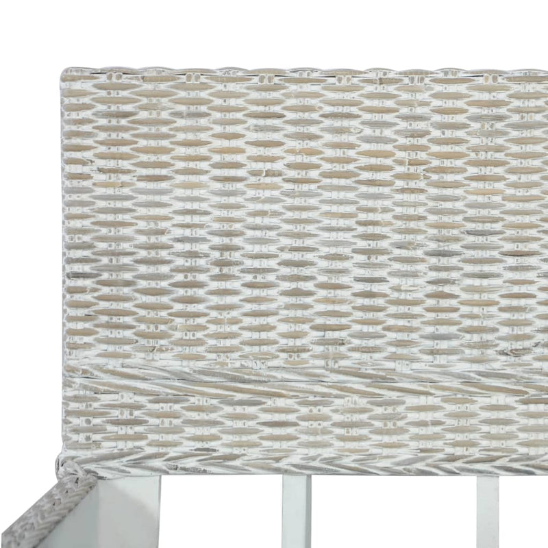 vidaXL szürke természetes rattan ágykeret 180 x 200 cm
