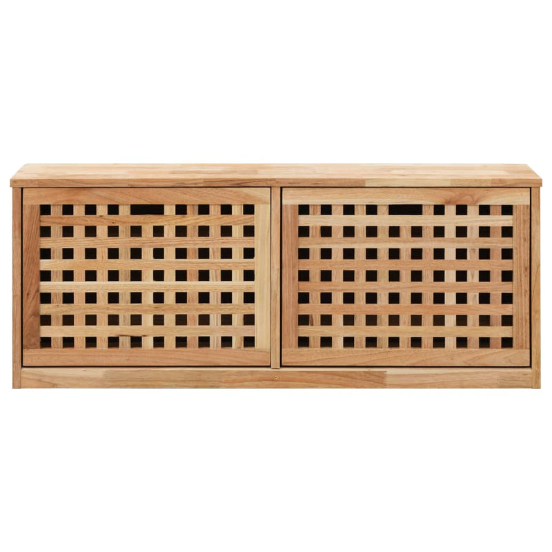 vidaXL tömör diófa cipőtároló pad 94 x 20 x 38 cm