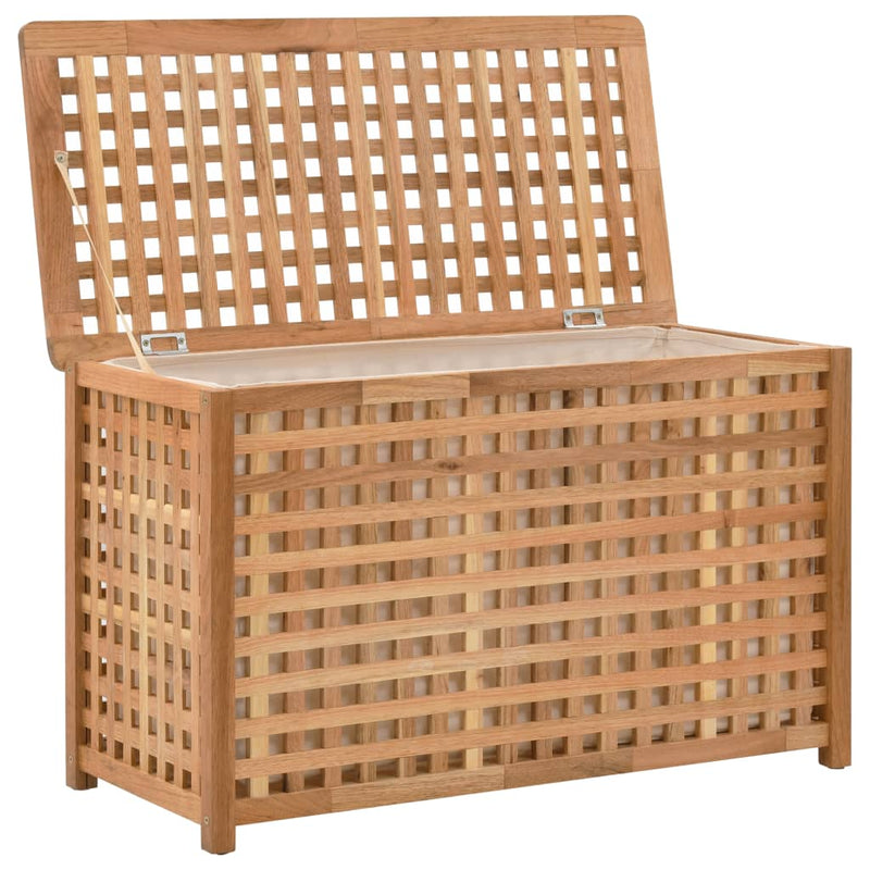 vidaXL tömör diófa szennyestartó láda 77,5 x 37,5 x 46,5 cm