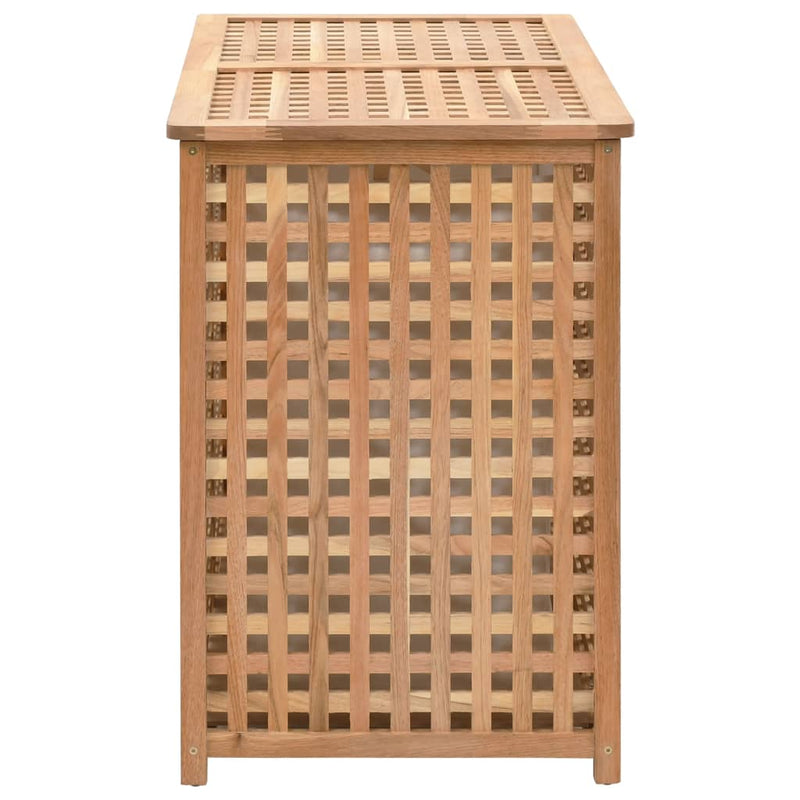 vidaXL tömör diófa szennyeskosár 87,5 x 46 x 67 cm