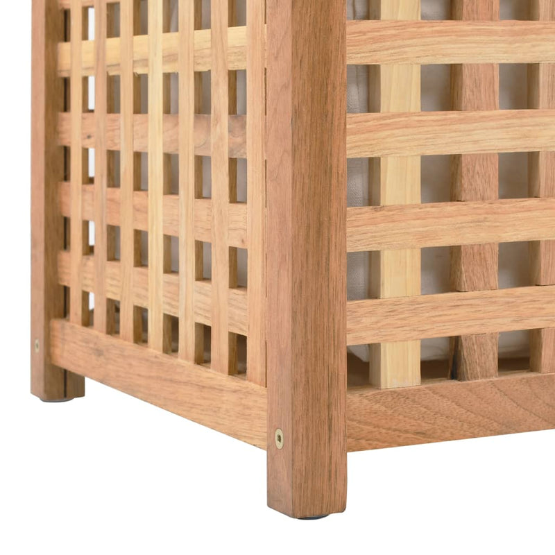 vidaXL tömör diófa szennyeskosár 87,5 x 46 x 67 cm