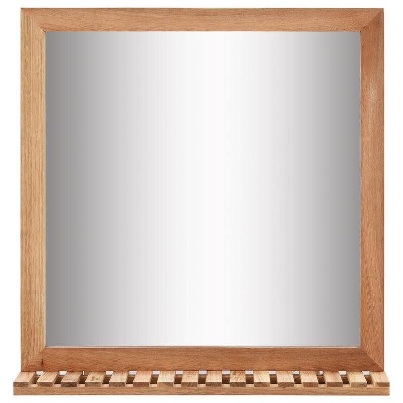 vidaXL tömör diófa fürdőszobai tükör 60 x 12 x 62 cm