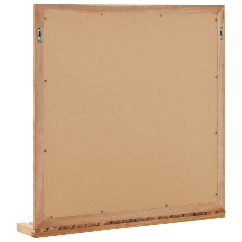 vidaXL tömör diófa fürdőszobai tükör 60 x 12 x 62 cm