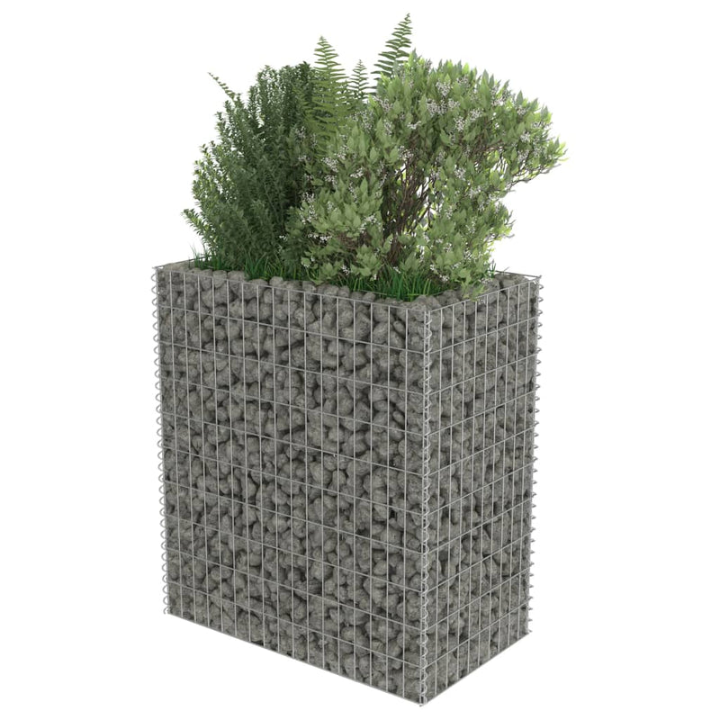 vidaXL horganyzott acél gabion magaságyás 90 x 50 x 100 cm