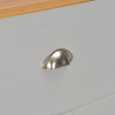 vidaXL szürke komód 112 x 35 x 81 cm