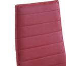 vidaXL 7 darabos bordó étkezőszett