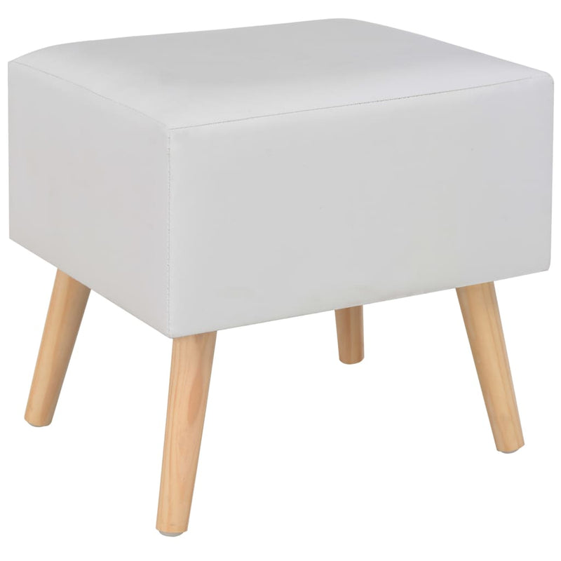 vidaXL 2 db fehér műbőr éjjeliszekrény 40 x 35 x 40 cm