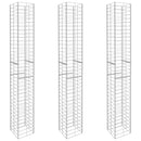 vidaXL 3 darab horganyzott acél gabion kosár 25 x 25 x 197 cm