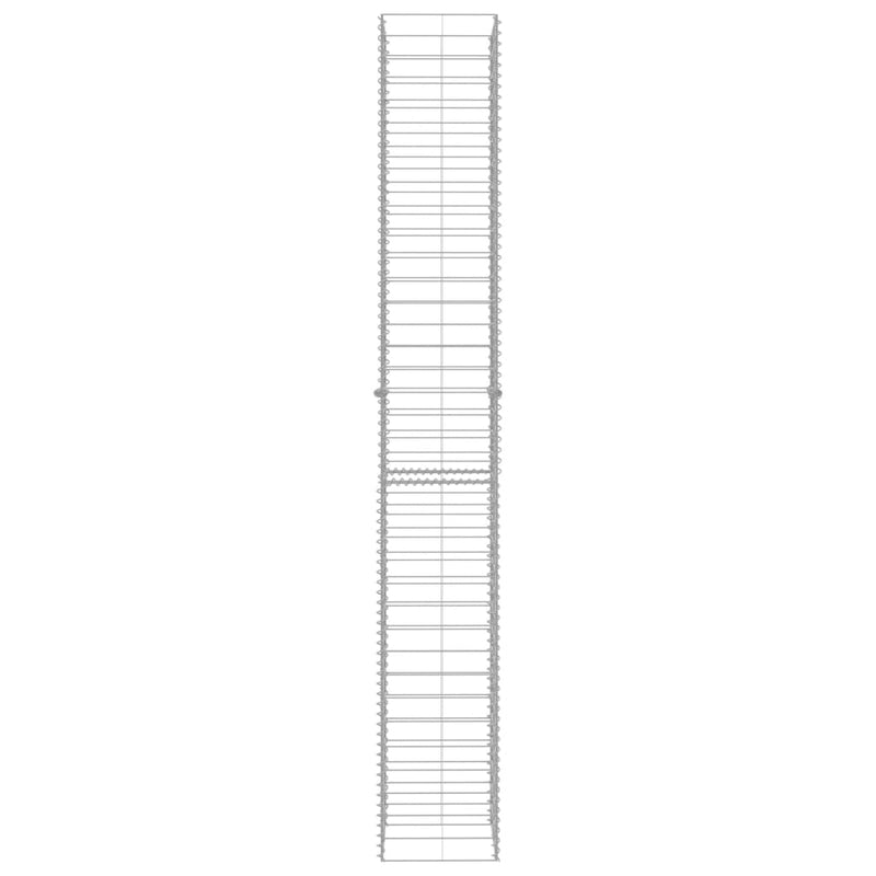 vidaXL 3 darab horganyzott acél gabion kosár 25 x 25 x 197 cm