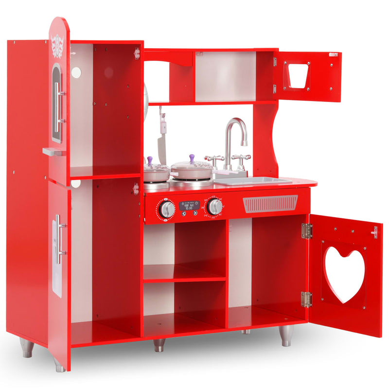 vidaXL piros MDF játékkonyha 84 x 31 x 89 cm